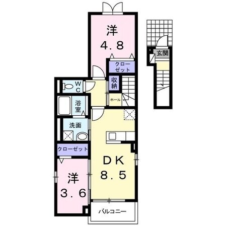 ソレイユ上野の物件間取画像